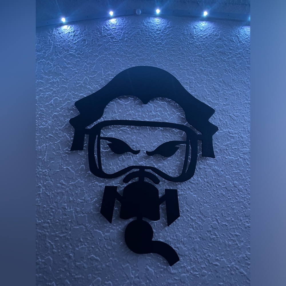 Custom Made Caustic Metal Artwork